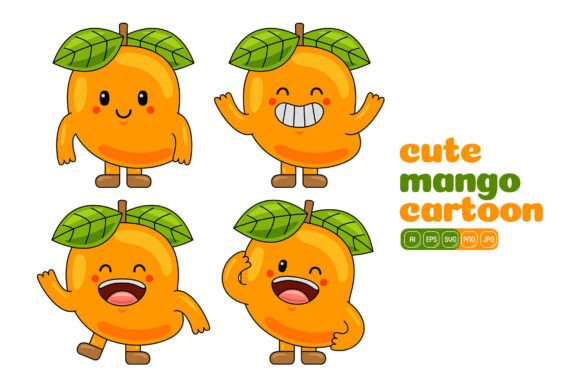 Cute Mango Mascot Vector Pack 03: A Versatile Design Resource for Creative Professionals