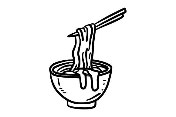 Detailed Noodle Dish Drawing: A Versatile Visual Resource for Creative Professionals