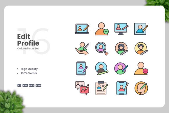 Edit Profile Colored Icons: A Modern Design Solution for Creative Professionals