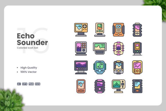 Explore Echo Sounder Colored Icons