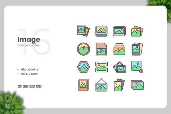 Image Colored Icons for Modern Design Needs
