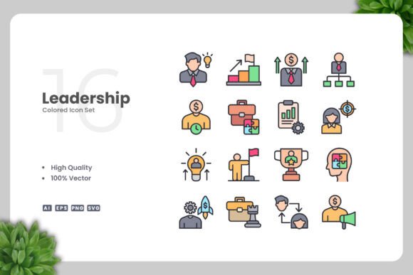 Leadership Colored Icon for Every Need