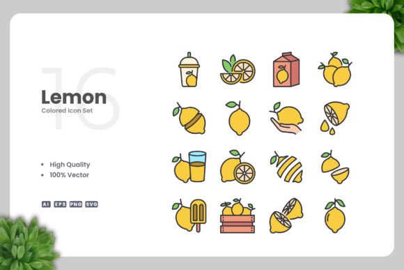 Lemon Colored Icon: A Bright and Versatile Design for Every Project