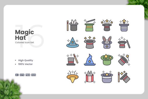 Magic Hat Colored Icons