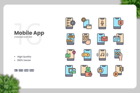 Mobile App Colored Icons: A Versatile Design Solution for Modern Projects