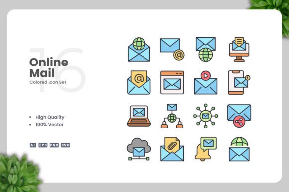 Online Mail Colored Icons: A Modern Design Essential
