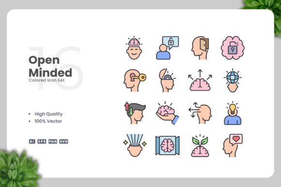 Open Minded Colored Icons: A Versatile Design Solution for Modern Creatives