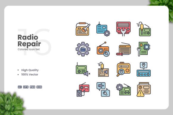 Radio Repair Colored Icons