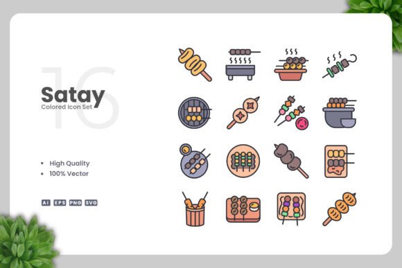 Satay Colored Icons: A Versatile Design Solution for Modern Projects